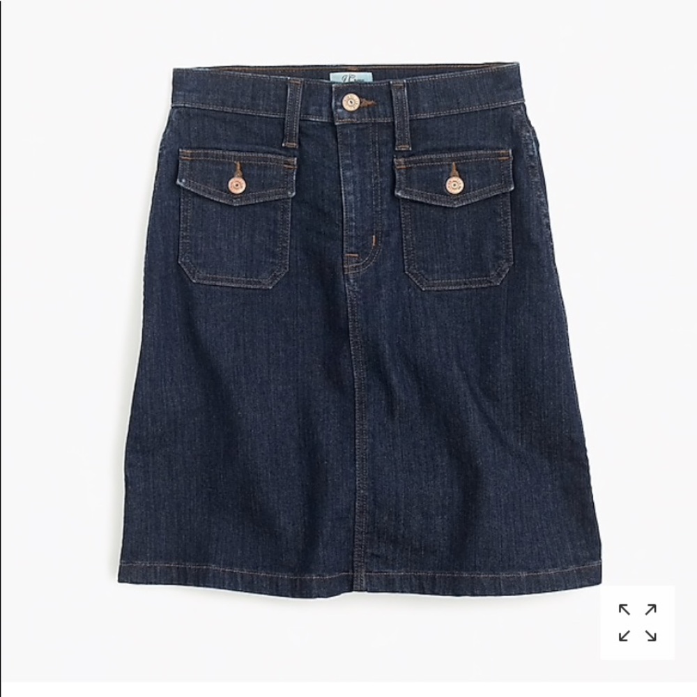J. Crew Patch Pocket Denim Skirt